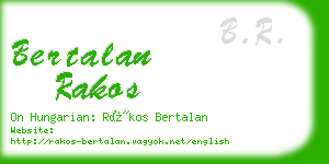 bertalan rakos business card